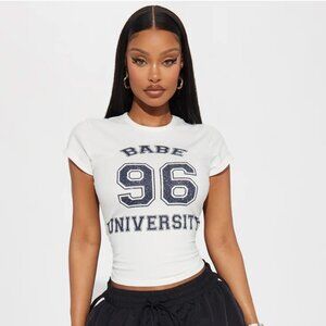 Fashion Nova Babe University Baby Tee